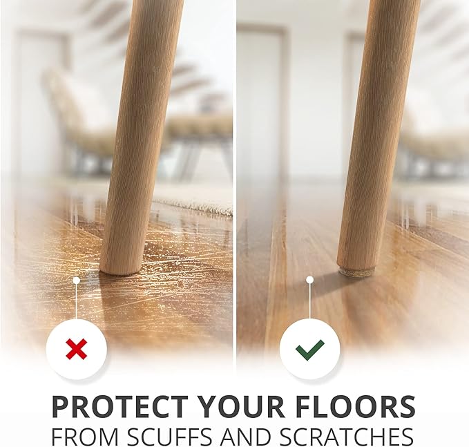 Best Felt Furniture Pads X-PROTECTOR - 48 Premium Chair Felt Pads Floor Protector for Furniture Feet Wood Hardwood Floors - Protect Your Hard Floors! (Beige) - Image 4
