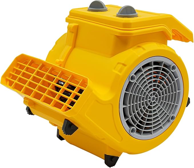 TFCFL Floor Drying Fan, Portable Floor Blower Fan with 3-Speeds & 3 Blowing Angles, For Janitorial, Plumbing, Home, Commercial, Industrial Use (Yellow) - Image 3