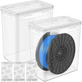 2 Pcs Filament Storage Box for 3D Printer 10 x 9 x 6 Inches Filament Storage Container Bin Dryer Box with Reusable Desiccants Total 10 Ounce by Kritkin