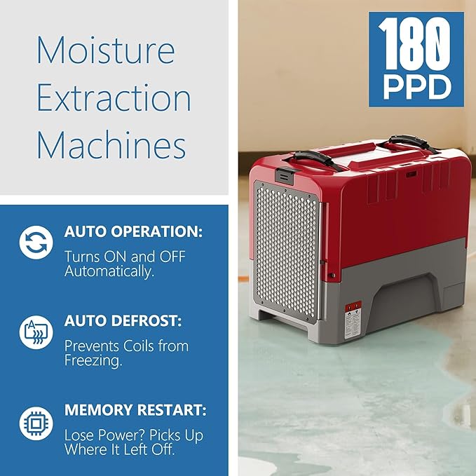 ALORAIR Smart WiFi LGR Commercial Dehumidifier up to 180 PPD (Saturation) with Pump, 5 Years Limited Warranty, Industrial Dehumidifiers APP Control, cETL Listed, for Garage, Flood Restoration - Image 3