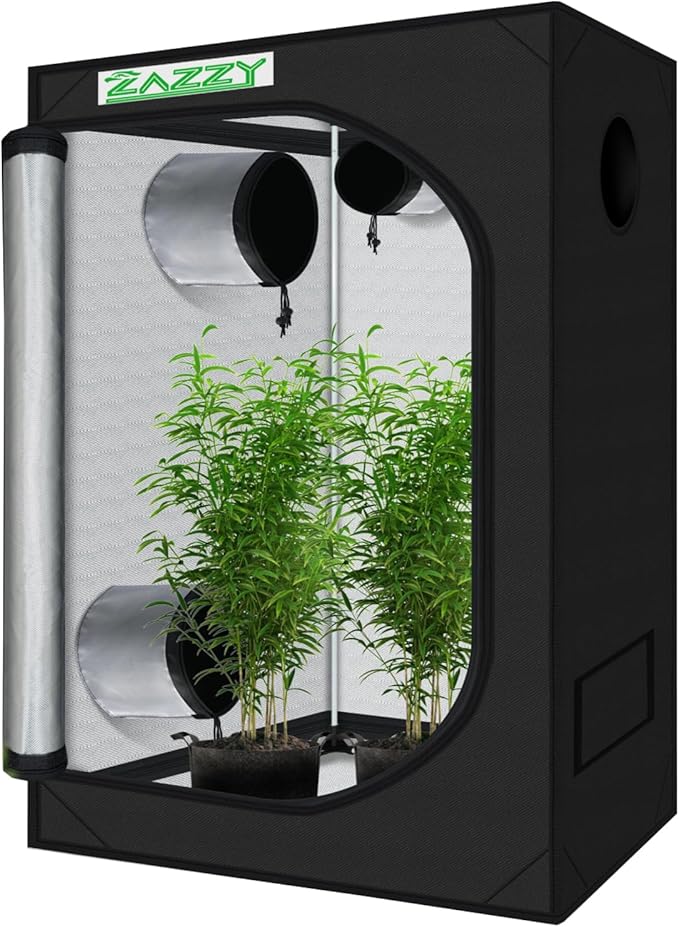 zazzy Tent for Plants Indoor, 48"x24"x60" Grow Tents Plant Tent 600D Mylar Reflective Grow Tent for Hydroponics Indoor Growing 4x2 by Zazzy