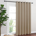 NICETOWN Blackout Sliding Door Curtains 84 Inch Length, Extra Wide Room Divider Grommet Energy Saving Thermal Insulated Curtain for Patio Door Window(W80 x L84, 1 Panel, Taupe) by NICETOWN