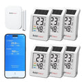 BaldrTherm WiFi Thermometer, Wireless Smart Thermometer, Remote Temperature Monitor with Gateway&Solar Sensor,200ft Coverage, App Alerts,12-Month Battery, Comfort Indicator, Data Sync Recover,6Pack by BaldrTherm