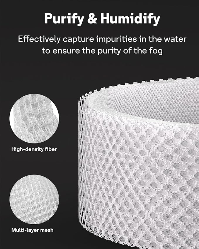 Leemone Upgraded Carbon Fiber Evaporator Filter Replacement Compatible with Dyson PH01 PH02 PH03 PH04 PH3A Air Purifier Humidifier, Part No. 970718-01, 2 Pack - Image 4