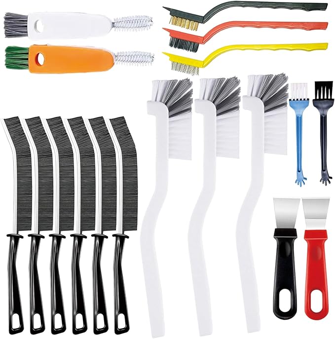 18 Pieces Crevice Cleaning Brush, Corner Brush, Screen Cleaner Brush, Cleaning Tools for Housekeeping, Garbage Disposal Cleaner Brush, Window Track Cleaning Tools, Kitchen (18pcs) by plantasartificialesdecorativ
