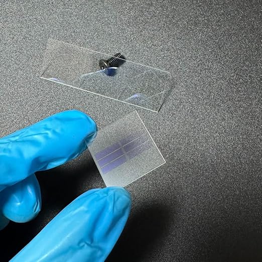 Etched ITO Coated Conductive Glass Substrate Slides Electrode Superconducting Low Resistance 15ohm/sq for Lab (24×24 ×1.1mm 77pcs) by ConductiveglassforLab