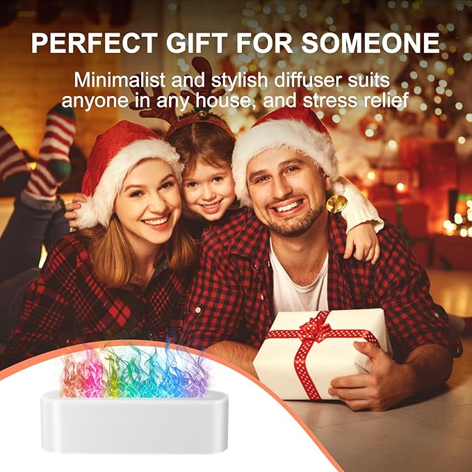 Flame Air Aroma Diffuser Humidifier, Upgraded 7 Flame Colors Aromatherapy Aroma Diffusers for Home, Bedroom, Office, Yoga, Timer & Waterless Auto Off 150ml - Image 7