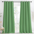 NICETOWN Kitchen Blackout Window Curtain Panel, Forest Green, 1 Panel, 55 by 96 inches Long, Home Fashion Thermal Insulated Solid Grommet Room Darkening Drape for Apartment by NICETOWN