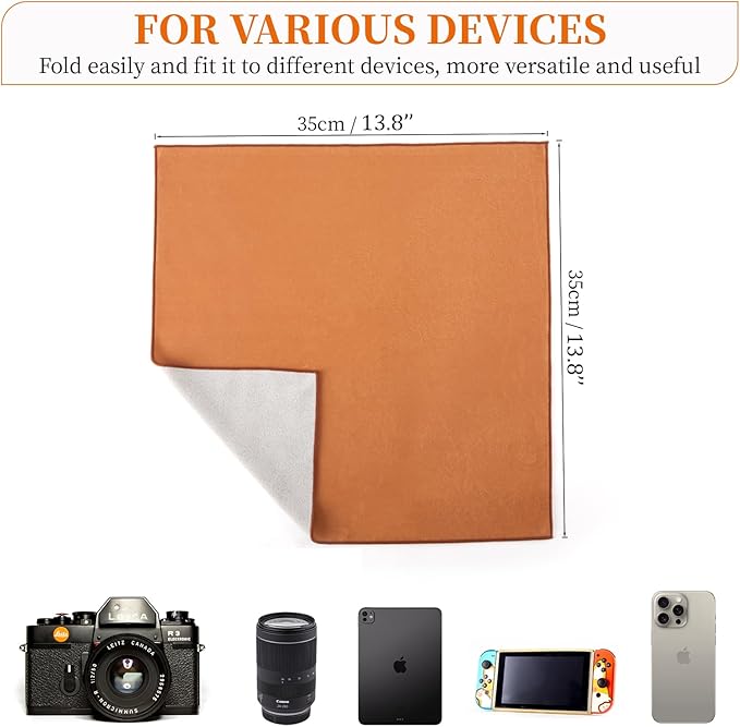 Camera Protective Wrap, Lens Protector, Magic Self-Adhesive Cloth for DSLR/Camera Lens/Phone/Accessories, 13.8''*13.8 - Image 3