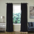 ChadMade Blackout Lined Premium Velvet Curtain Warm Black 100Wx84L Inch (1 Panel), Eyelet Grommet for Livingroom Bedroom Theater Studio, Leon Collection by ChadMade