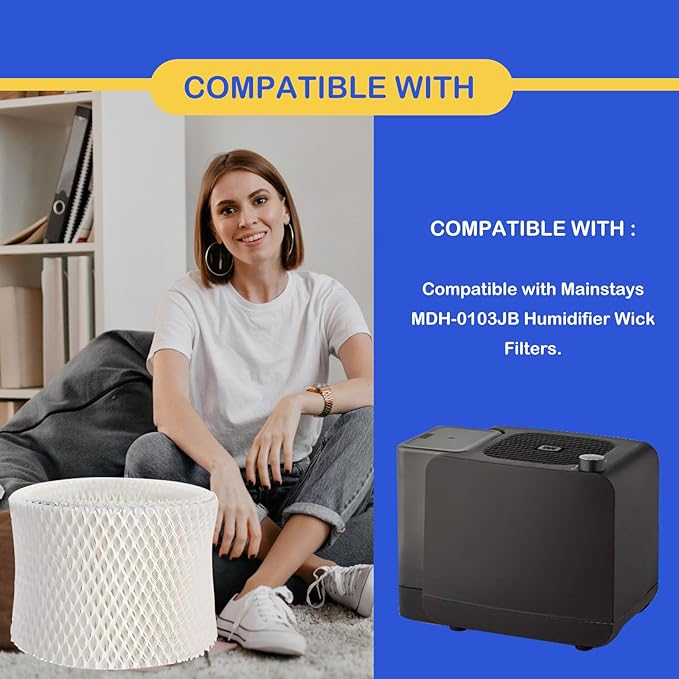 MDH-0103JB Humidifier Wicking Filter Replacement Compatible With Mainstays MDH-0103JB, Made With Wood Pulp, Paper Filter, 3 Pack - Image 3