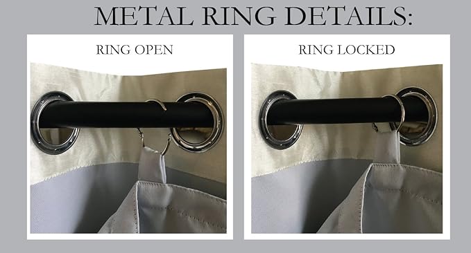 DriftAway Thermal Insulated Blackout Curtain Liner 2 Panels Each Liner Size 50 Inch by 58 Inch Rings Included - Image 6