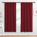 NICETOWN Christmas Burgundy Red Blackout Curtains 72 inches Long, Privacy Room Darkening Drapes for Doorways, Loft (Set of 2, 42 inches by 72 Inch) by NICETOWN