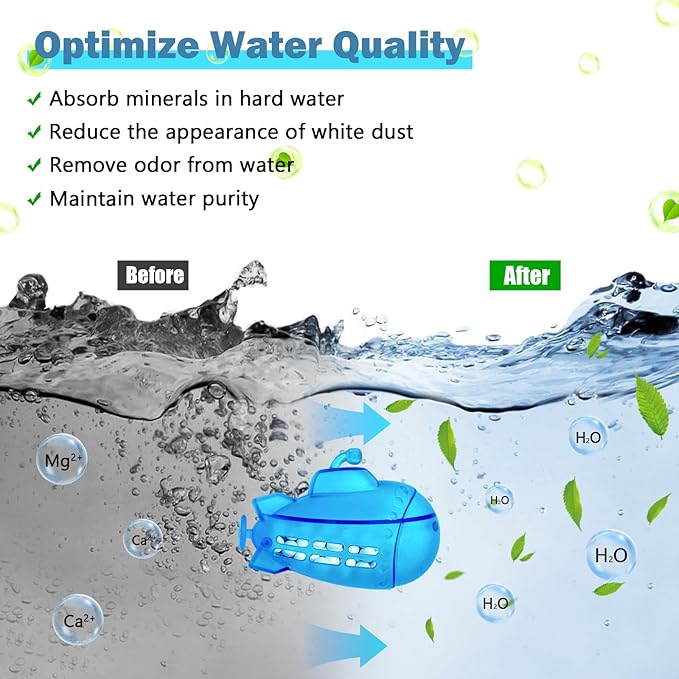 Humidifier Cleaner Fish 9Pcs,Demineralization Cleaning Ball for All Humidifiers & Fish Tank,Humidifier Cleaning Fish,Purifie Water,Prevents Hard Water Build Up,Eliminates White Dust Odours - Image 4
