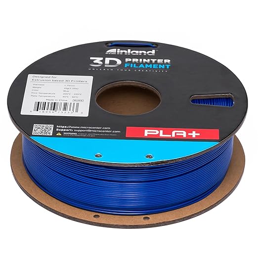 INLAND Micro Center PLA+ 3D Printing Filament 1.75mm - PLA Pro Dimensional Accuracy +/- 0.03 mm - 1kg Cardboard Spool (2.2 lbs) (1 Pack Blue, 1.75mm) - Image 6
