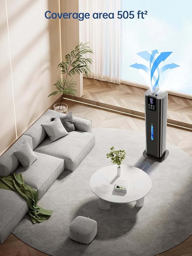 8L Smart Humidifier for Large Room Bedroom, Cover up to 505ft², Easy Top Fill, Remote & APP Control, Aroma Box, RGB Light, Last 48 Hours Suitable for Indoor Plant, Office, Home - Image 6