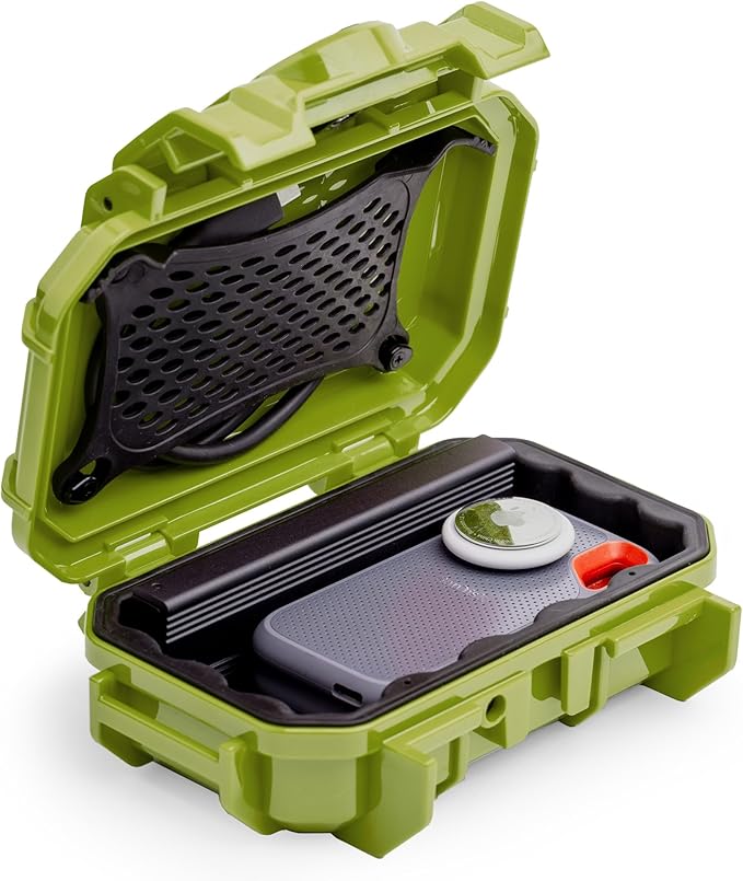 Evergreen 52 Waterproof Dry Box Protective Case - Travel Safe/Mil Spec/USA Made - for Cameras, Camping, Fishing, Hiking, Traveling, Water Sports, Knives, Survival (Green) by EvergreenCases