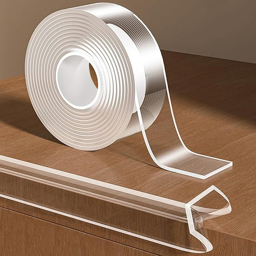 1.18 in x 9.84 FT,Clear Edge Protector Strip Sharp Edge Wrap Cover Tape, Self Adhesive Protective Bumper Guards for Cabinet Door Desk Glass Table Bed Furniture, Kitchen Countertop, Waterproof by Unknown