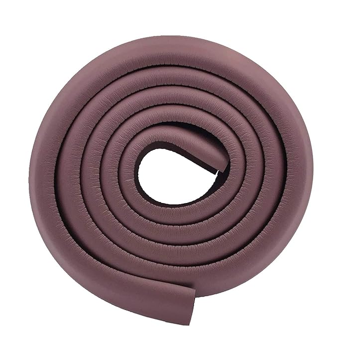 M2cbridge L Shape Extra Thick Furniture Table Edge Protectors Foam Baby 6.5 Ft (Brown) by M2cbridge