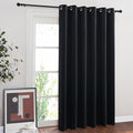 NICETOWN Blackout Curtain for Sliding Door, Patio Door Curtains, Thermal Insulated Wide Drapes/Draperies for Bedroom (Black, 80 by 84 inches) by NICETOWN
