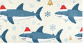 Merry Christmas Shark Beige decorative mat for kids anti-mold bathroom rugs non slip for foyer accessories 39x20in de alfombras para ba?o by Unknown