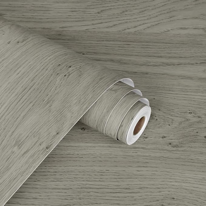 WESTICK Light Brown Wood Look Contact Paper Self Adhesive Wooden Wallpaper Peel and Stick Countertops Wood Grain Contact Paper for Kitchen Cabinet and Drawers Removable Wooden Vinyl Wrap 15.8" x 393" - Image 7