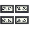 Reptile Thermometer 4-Pack Mini Digital Humidity Temperature Meters Gauge Indoor Hygrometer Thermometer AikTryee wiht ℉ for Humidors Greenhouse Garden Cellar Closet Guitar Case by AikTryee