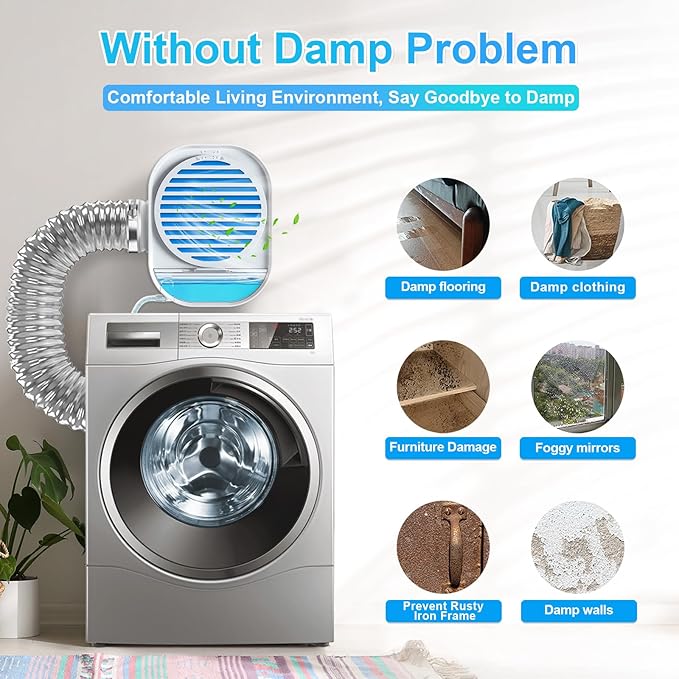 4-in-1 Indoor Dryer Vent with Dehumidifier for Protect Furniture, Dryer Vent Kit for Electric Dryers, Stainless Steel Screen Filter, Lint Trap,Polyester Filter and Visual Water Tank - Image 5
