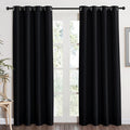 NICETOWN Black Out Curtain for Bedroom 84 inches Long - Thermal Insulated Modern Blackout Window Treatment Soundproof Drape for Bedroom/Living Room, W52 x L84 Inch, 8 Grommets Top, 1 Piece by NICETOWN