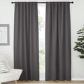 NICETOWN Bedroom Blackout Draperies and Window Treatment- (Gray Color) 52 Width X 72 Length, 2 Panels Set, Solid Blackout Curtain Panels by NICETOWN