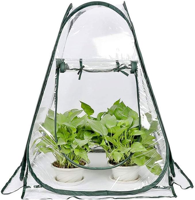 porayhut Pop Up Greenhouse Cover Flower House Mini Gardening Plant Flower Sunshine Room Room,Backyard PVC Greenhouse Cover for Cold Frost Protector Gardening Plants by porayhut
