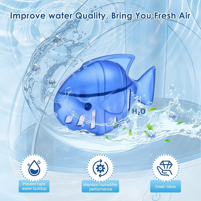 12 Pack Humidifier Cleaning Fish, Humidifier Cleaner for Most Humidifiers + Fish Tanks, Demineralization Cartridge to Purifie Water, Prevent Hard Water Build-Up, Reduce Scale to improve Humidification - Image 9