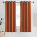 NICETOWN Blackout Short Curtain 63 inches Long for Windows, Thermal Insulated Curtain Grommet Room Darkening Window Treatment for Bedroom/Living Room, 1 Panel, W46 x L63, Burnt Orange by NICETOWN