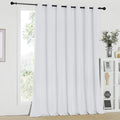 NICETOWN Room Divider Curtain, Sliding Door Curtain, Wide Width Thermal Drapes, Absorb Noise, Room Darkening, Vertical Blinds for Patio Door (Greyish White, Width 100 inches, Length 95 inches) by NICETOWN