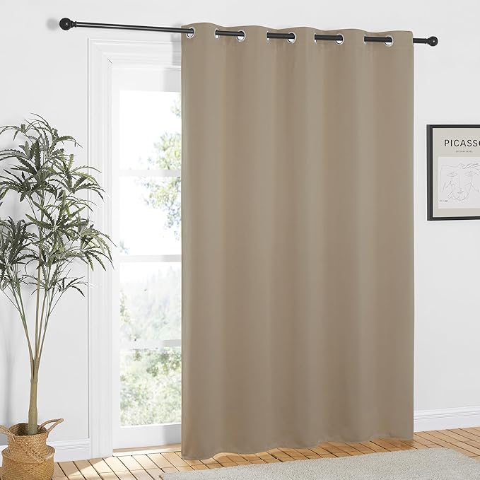 NICETOWN Taupe Blackout Curtains 84 inch Length, Grommet Top Room Darkening Drapes for Bedroom Living Room, Light Blocking Window Covering for Privacy (W66 x L84 Inch, 1 Panel) - Image 7