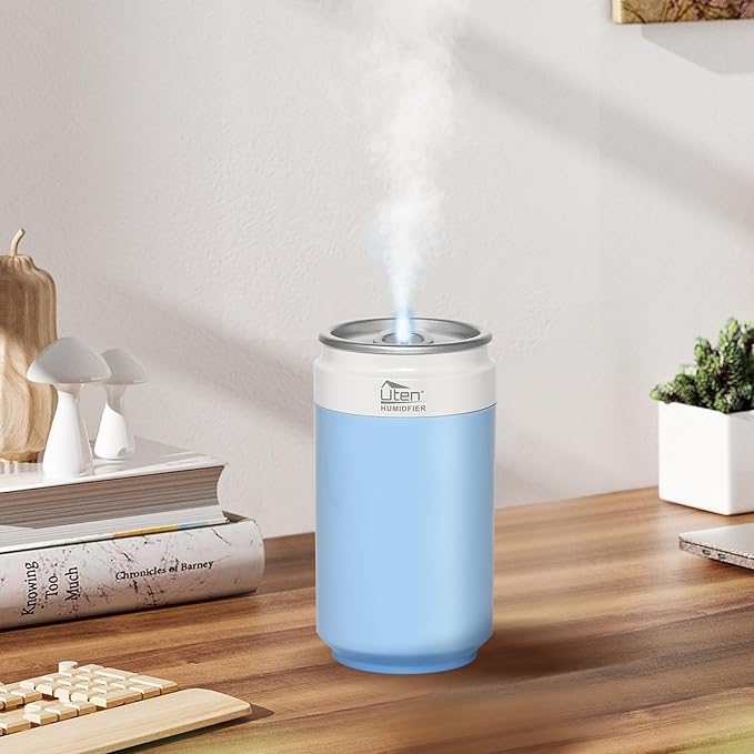 Humidifiers, Humidifier for Bedroom, Can Air Humidifier, Humidifiers for Home and Plants, USB Powered And Battery Powered Portable for Home Office Car Outdoor, 2 Mist Modes, Night Light, Auto-Off - Image 8