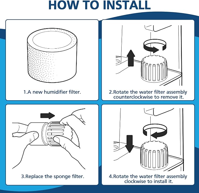 30-Pack Top Fill Humidifier Replacement Filters for LEVOIT Classic160, Dual150, Dual200S, Classic300(S), LV600S, OasisMist450S, Superior 6000S Humidifiers - Image 5