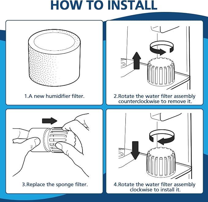 16-Pack Top Fill Humidifier Replacement Filters for LEVOIT Classic160, Dual150, Dual200S, Classic300(S), LV600S, OasisMist450S, Superior 6000S Humidifiers - Image 6