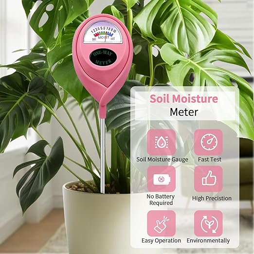 Soil Moisture Meter, Garden Plant Water Meter, Plants Moisture Meter, Lawn Soil Tester, Soil Water Gauge for Potted Plants, Plant Moisture Monitor No Battery Required Free Plant Watering Guide - Image 2