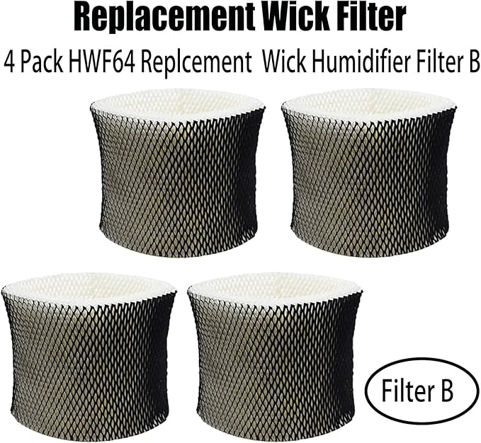 HWF64 Wicking Humidifier Filter B Replcement for Holmes HM1730 HM1745 HM1746 HM1750, for Bionaire Sunbeam SCM1745 SCM1746 Humidifiers Wick Filters, Part # HWF64 BWF64 BWF64CS (4 Pack) - Image 3