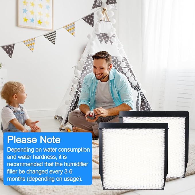 1040 Humidifier Filter For Aircare Essick Air Filter B23 DP3 B40 B40-C 3D6-100 5D6-700 7D6-100 B23-710 B23-810 D46-720 CM330 500 700 3000 Super Wick Humidifier Filter-2Pack - Image 7