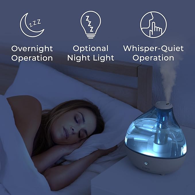Pure Enrichment MistAire Ultrasonic Cool Mist Humidifier - Quiet Air Humidifier for Bedroom, Nursery, Office, & Indoor Plants - Lasts Up To 25 Hours - Image 6