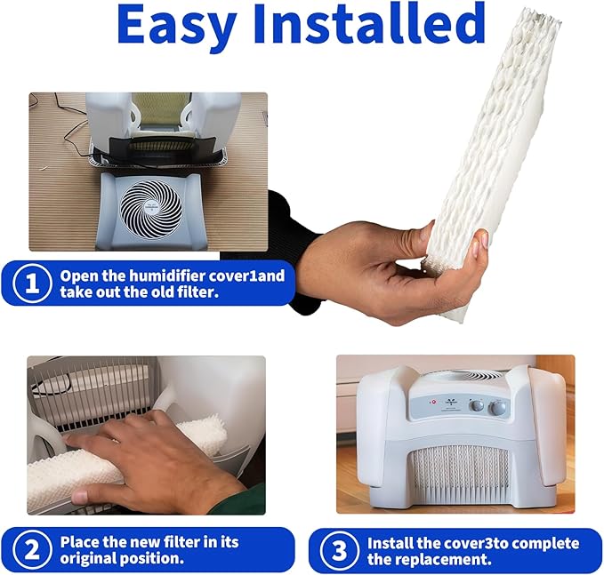 MD1-0034 Humidifier Wicks Filters Replacement, Compatible with Vornado Evaporative Humidifier Evap40, Evap2, EV100, EV200, EVDC300, EVDC500, EVDC505, 4 Packs - Image 4