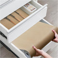 Drawer and Shelf Liner, Non-Slip Kitchen Cabinet Liners Non-Adhesive Thick Strong Grip Waterproof Washable Mats Protect Dresser Shelves Cupboard Bathroom Cabinets, Beige, 24 in X 10 FT by ALIUNI