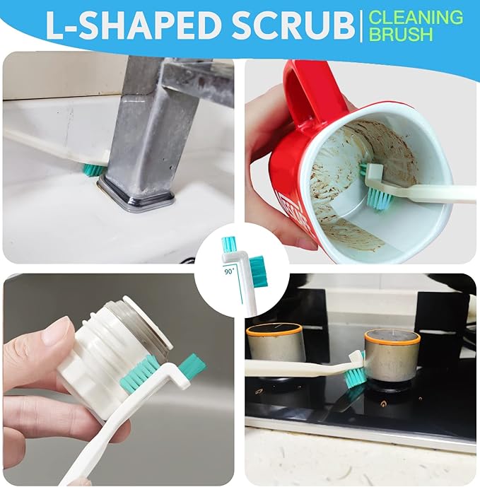 Small Detailing Cleaning Brushes for Small Spaces,Crevice Cleaning Tools for Keyboard Bottle Window Groove Car Gap,Scrub Cleaner Supplies for Shower Toaster Tub Baseboard Sink Grout Oven Juicer - Image 6