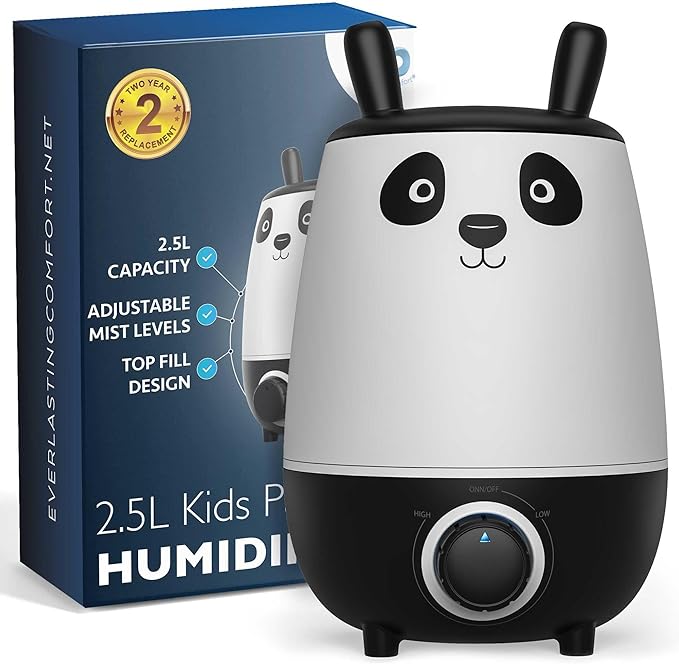 Everlasting Comfort 2.5L Kids Humidifiers for Bedroom - Easy to Clean 24HR Runtime No-Filter Quiet Kids & Baby Humidifier for Nursery, Home, Plants, Allergies, Dry Skin, Congestion, Indoor by EverlastingComfort