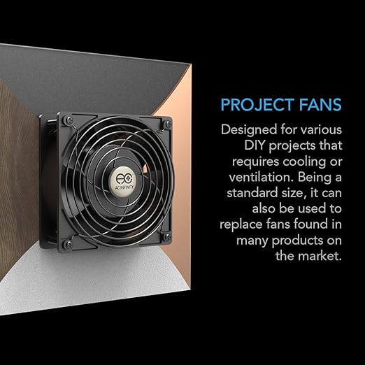 AC Infinity AXIAL 8025, Muffin Fan, 120V AC 80mm x 25mm High Speed, UL-Certified for DIY Cooling Ventilation Exhaust Projects - Image 3