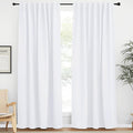 NICETOWN Living Room Curtain Drapes - (White Color) W62 x L84, Set of 2, Door Curtain for Doorway Privacy, Temporary Insulated Closet Curtain for Bedroom Closet Door by NICETOWN