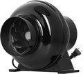 iPower 4 Inch 195 CFM Inline Duct Grow Tent Air Vent Exhaust Booster Blower for Hydroponic Ventilation Circulation, Attic, HVAC, Basements or Kitchens, Low Noise, 4'' Fan Quiet, New, Black by iPower