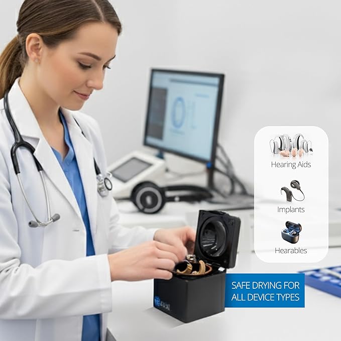 Pro Link Hearing Aid Dryer Dehumidifier - Mobile App Controlled Professional Vacuum Drying for Rechargeable Hearing Aids, Earbuds & Cochlear Implants, Removes Moisture & Dust, Easy to use - Image 6